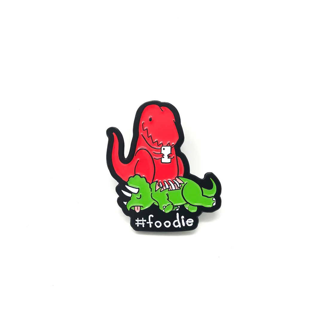 Foodie Dino Lapel Pin – Goodie Two Sleeves
