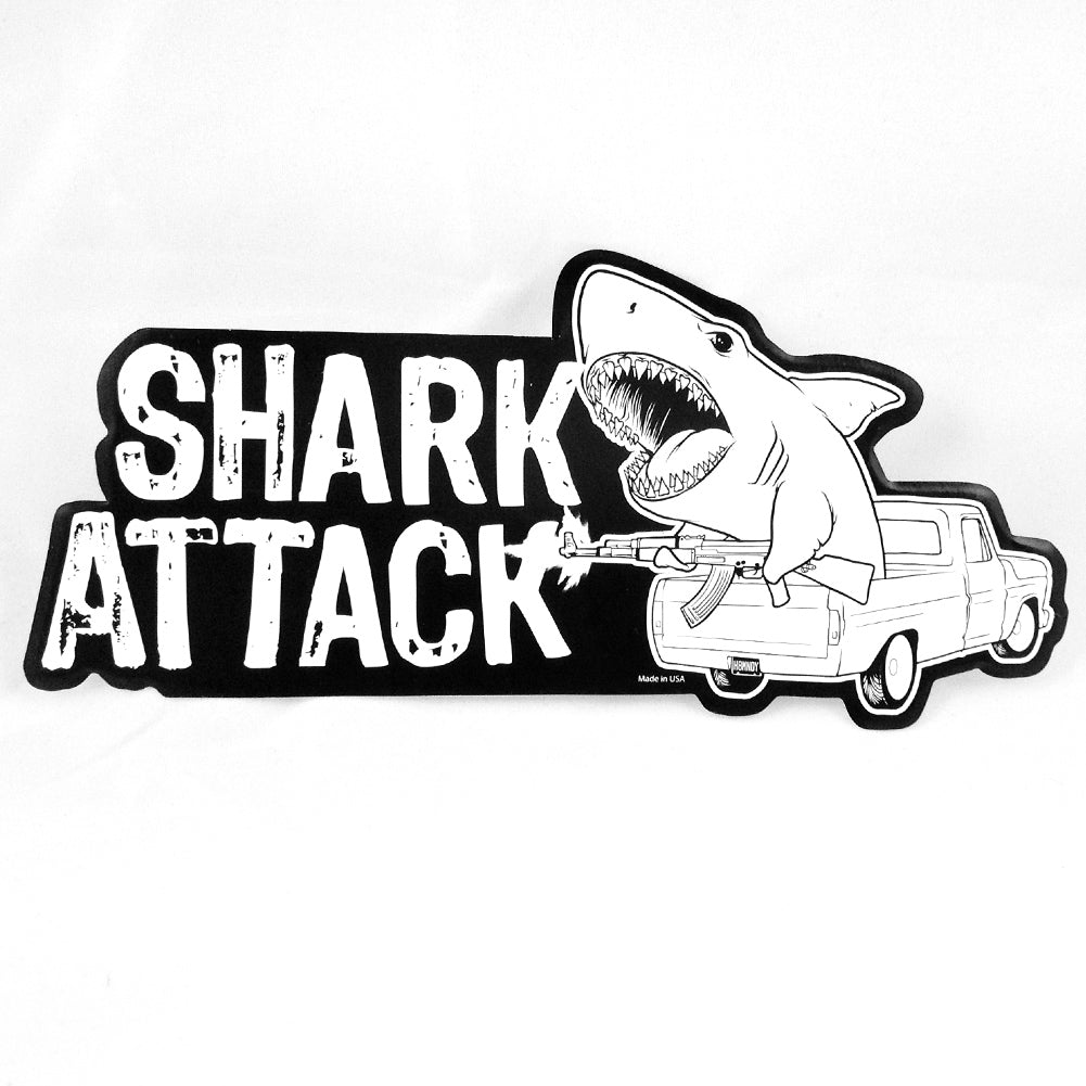 Shark Attack Sticker – Goodie Two Sleeves
