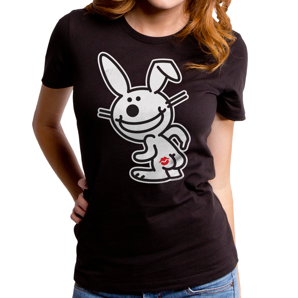 Jim Benton - Kiss My Butt Black Women's T-Shirt – Goodie Two Sleeves