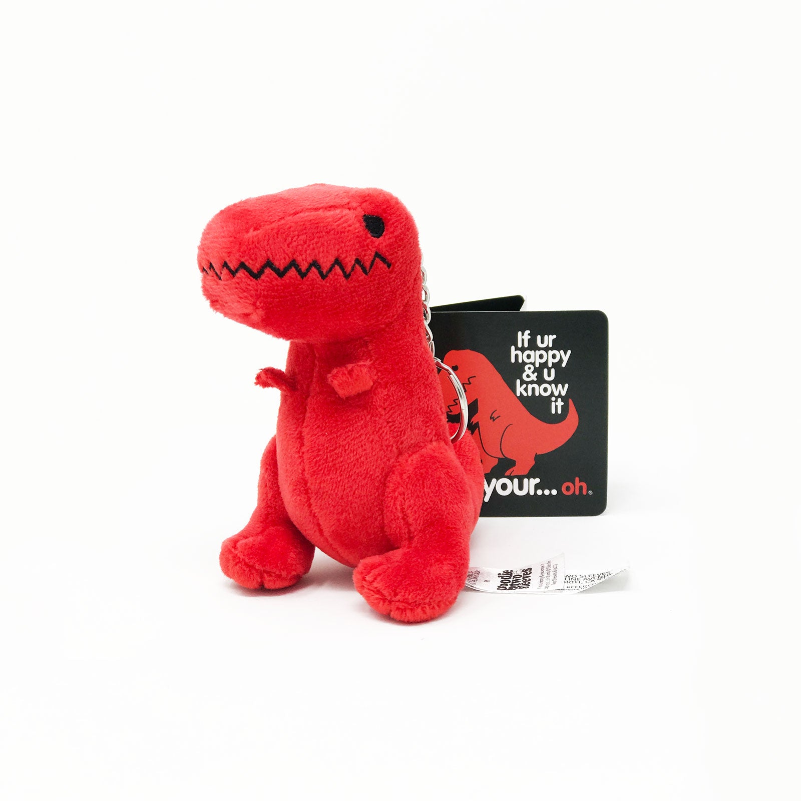 T Rex Keychains Sad T-Rex Dino Mini Plush Keychain – Goodie Two Sleeves